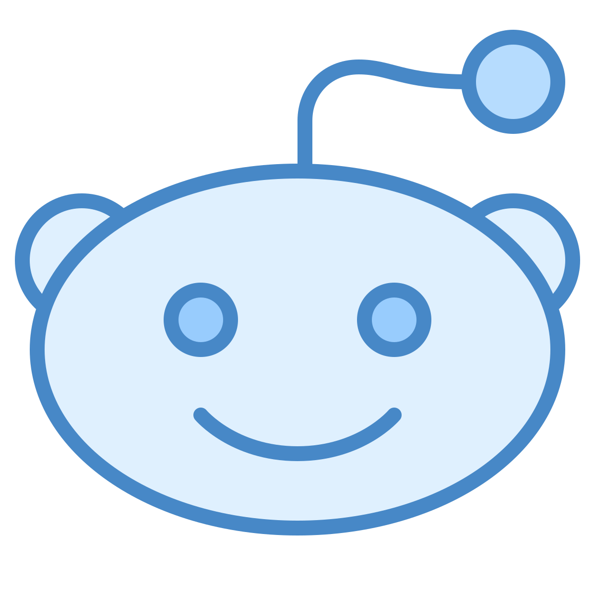 blue ui style reddit icon