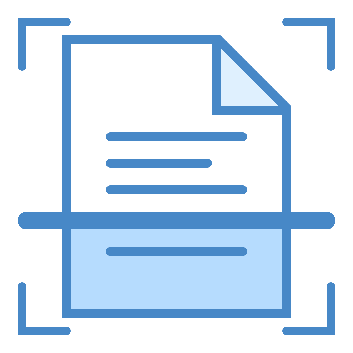 blue ui style rescan document icon