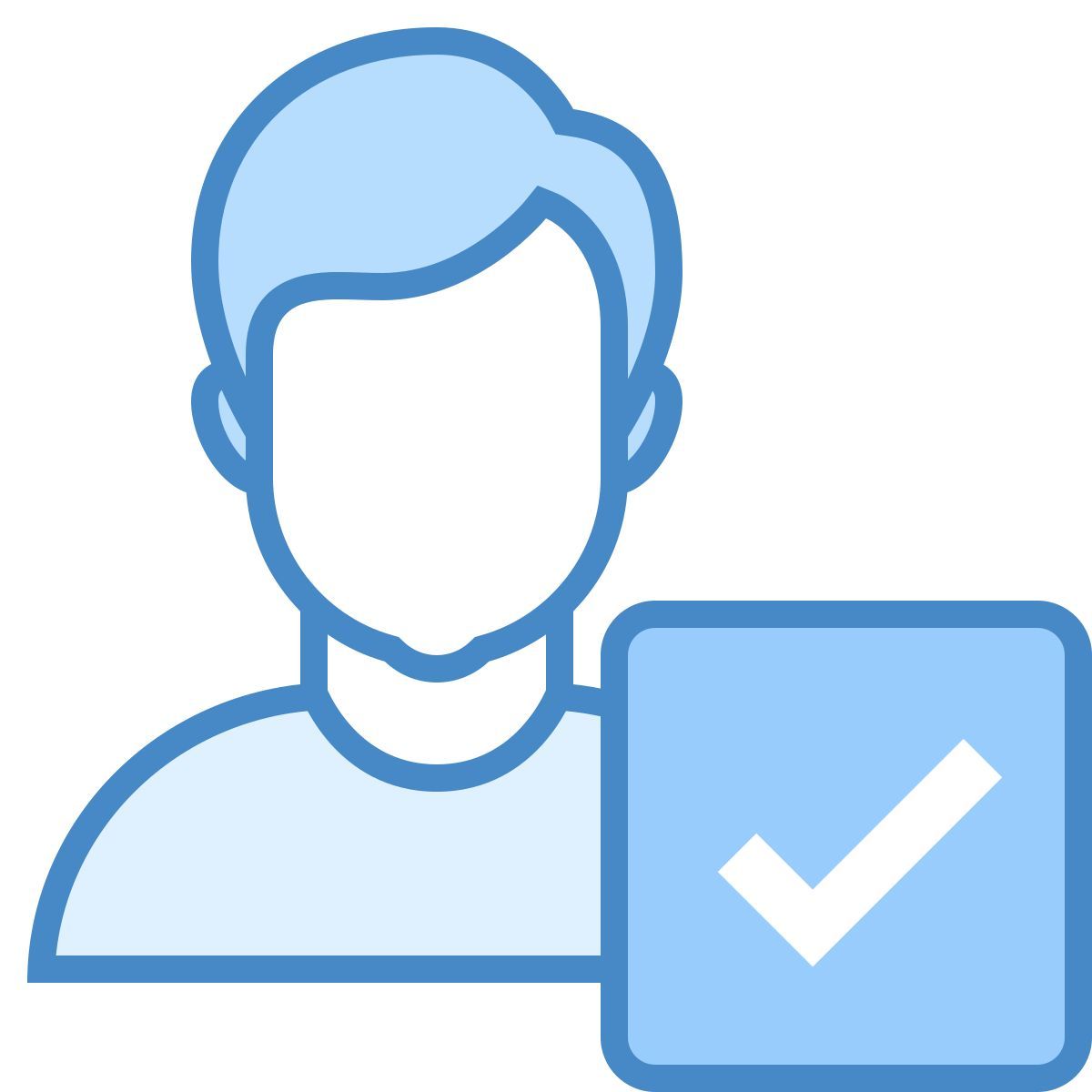 blue ui style 男评论员 icon