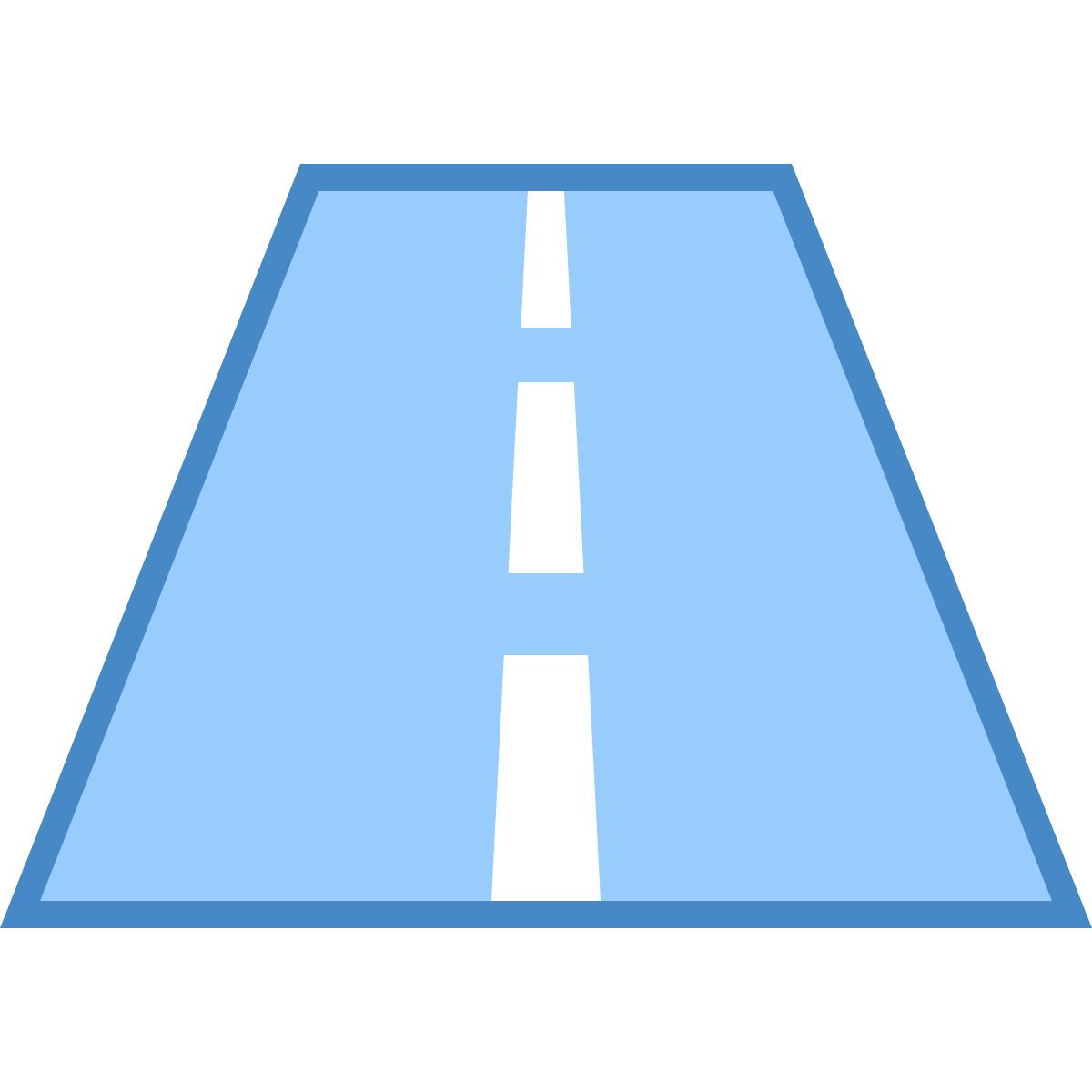 blue ui style road sign icon