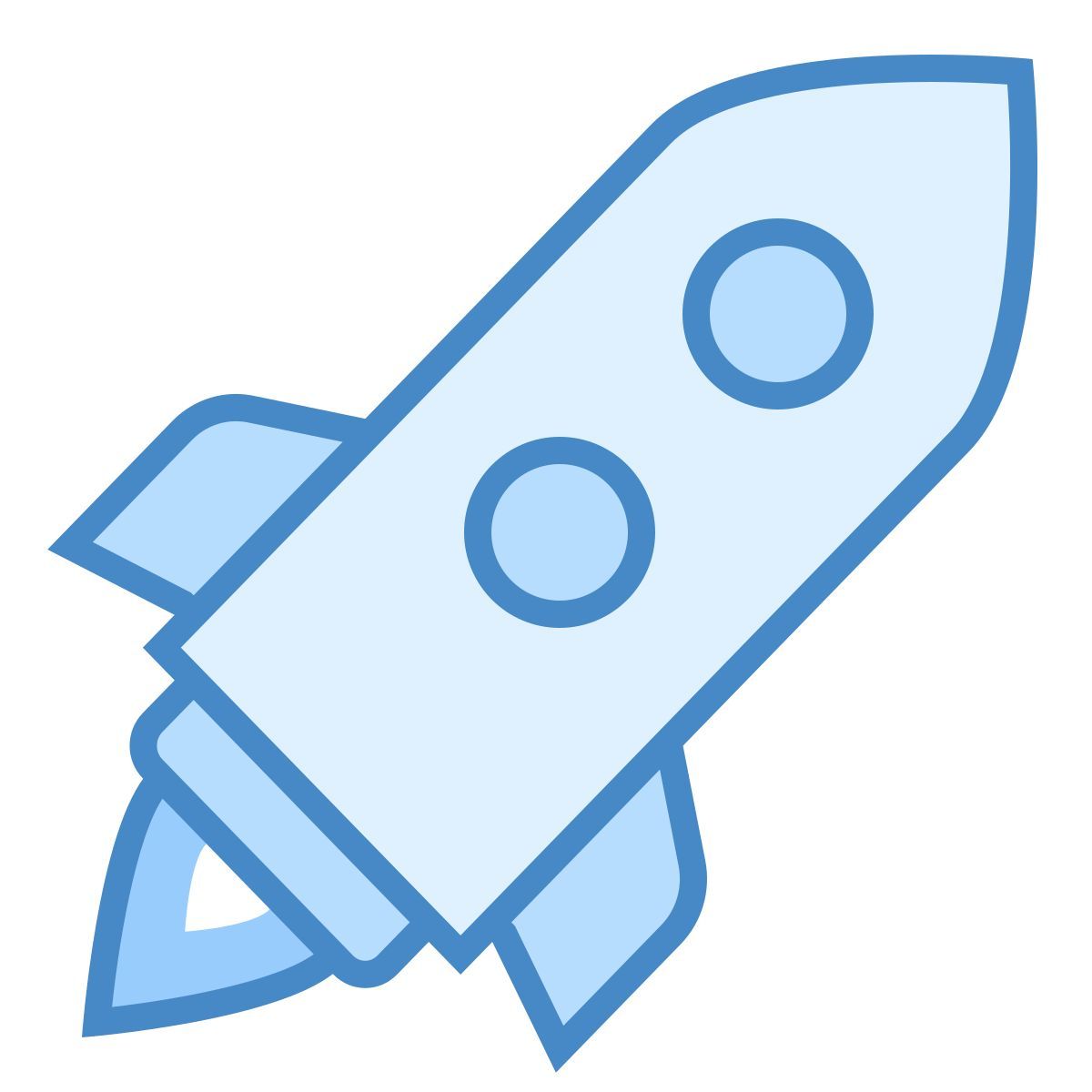 blue ui style fusée icon