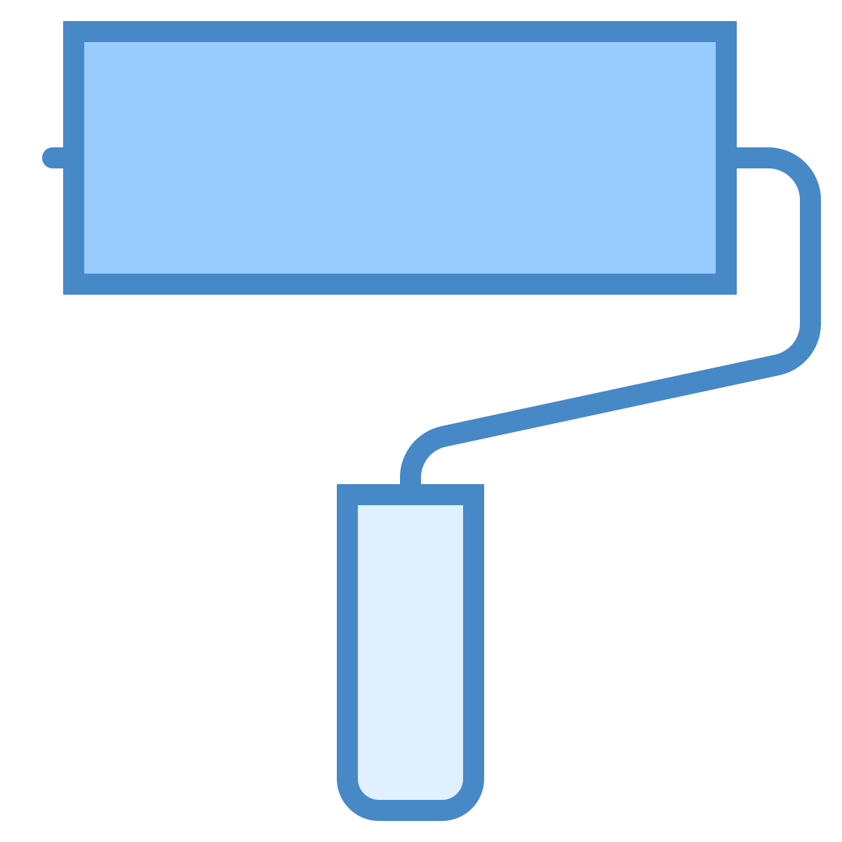blue ui style roller brush  v2 icon