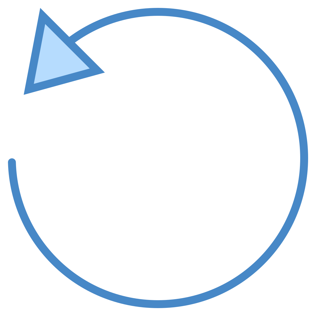 blue ui style rotate icon