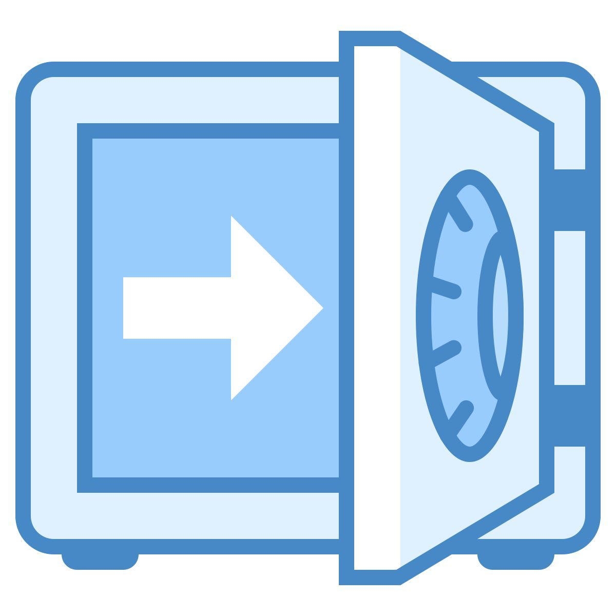 blue ui style caja de seguridad icon