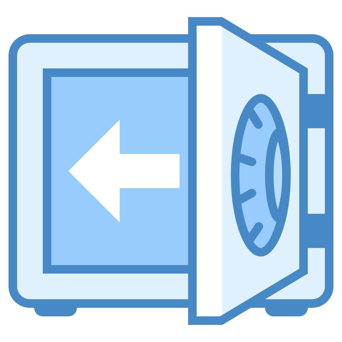 blue ui style 安全出 icon