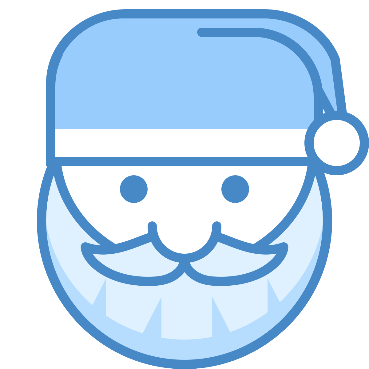 blue ui style santa icon