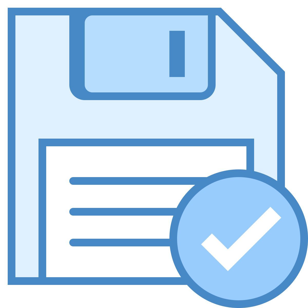 blue ui style enregistrer et fermer icon