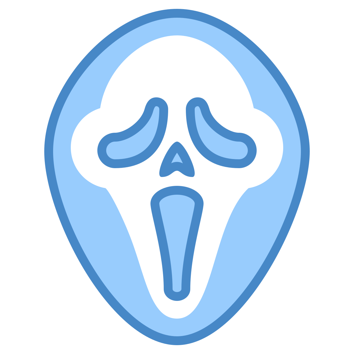 blue ui style scream icon