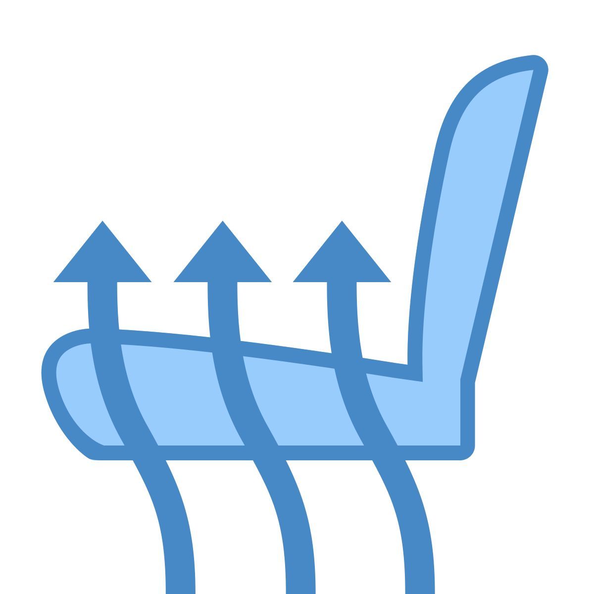 blue ui style sitzheizung icon