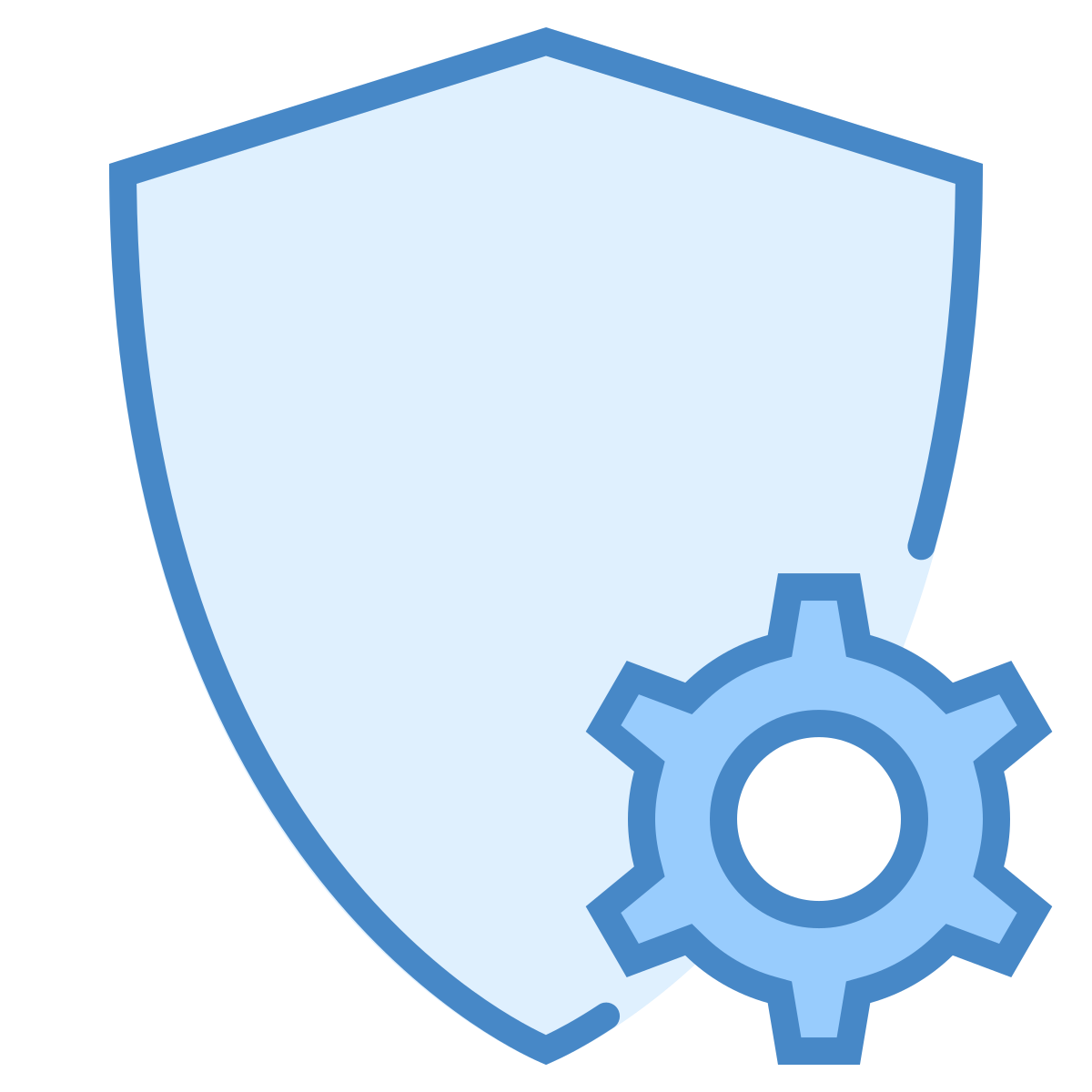blue ui style security configuration icon