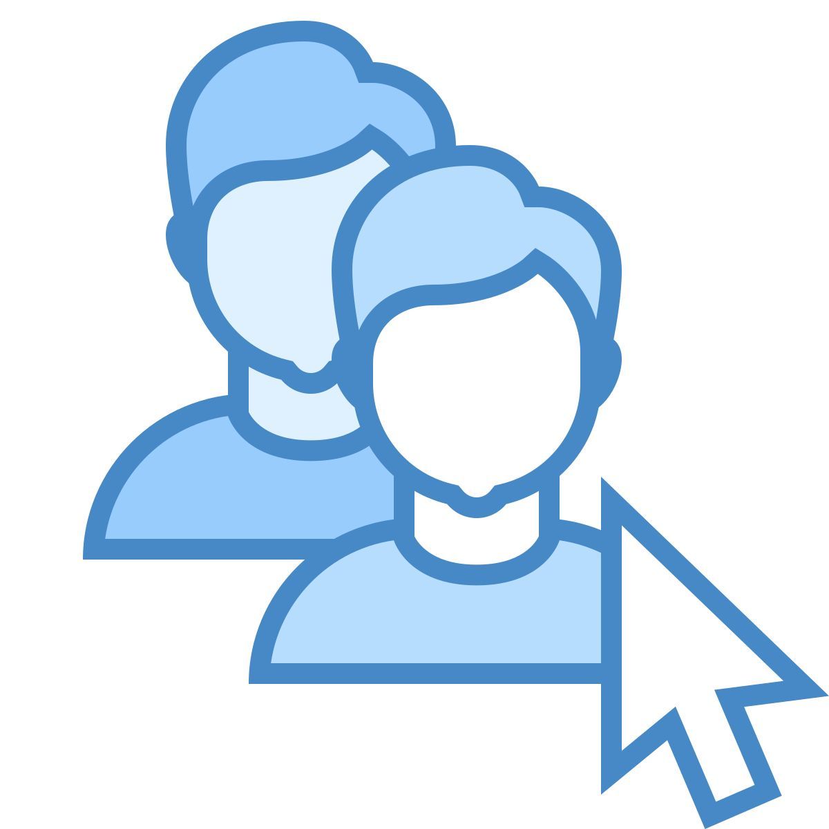 blue ui style sélectionner les utilisateurs icon