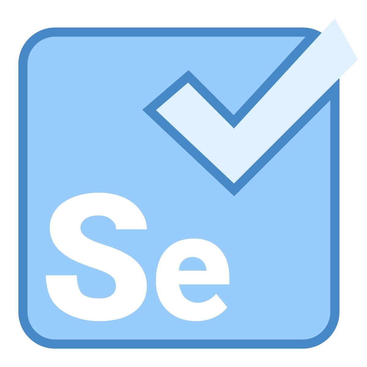 blue ui style test automatisé selenium icon