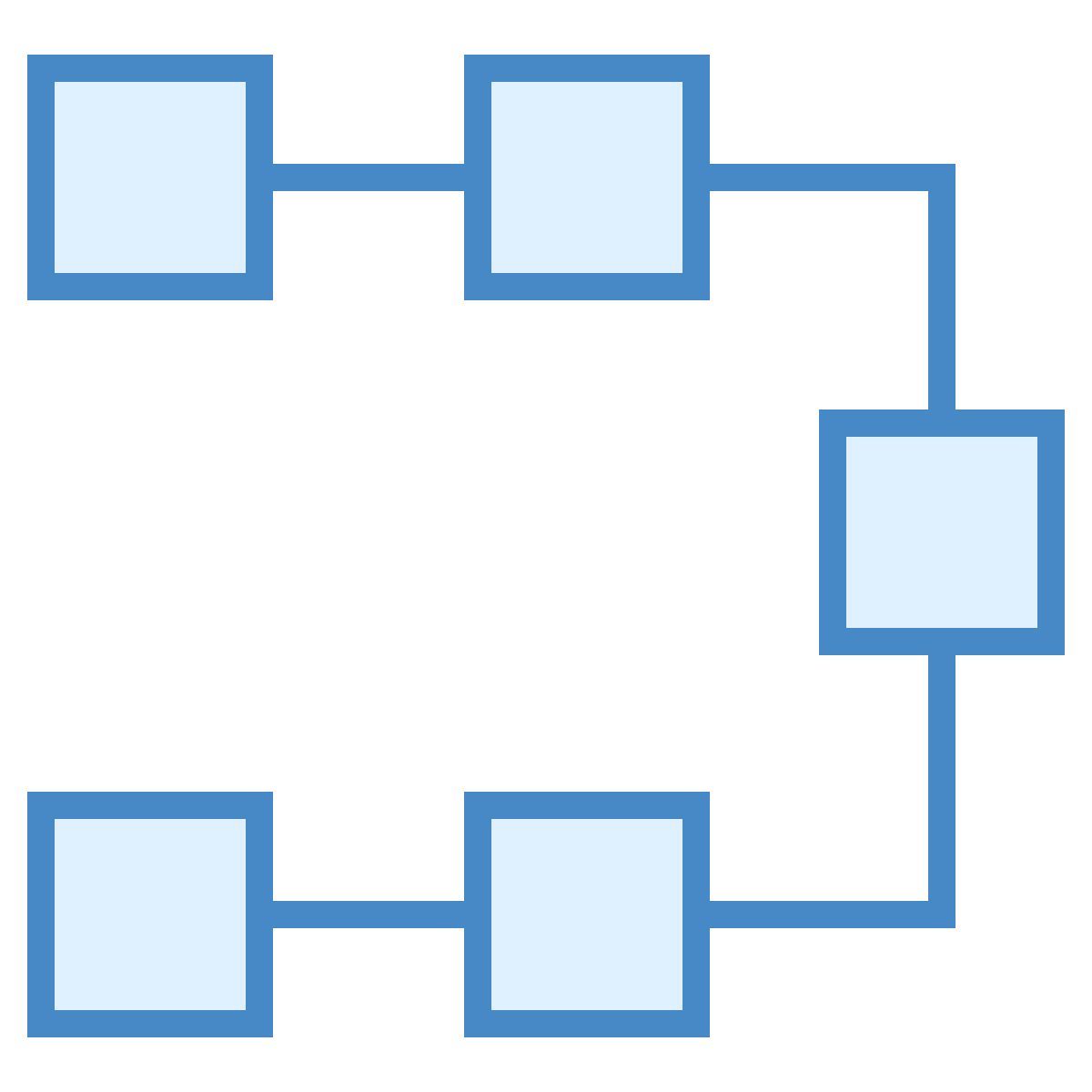 blue ui style tâches en série icon