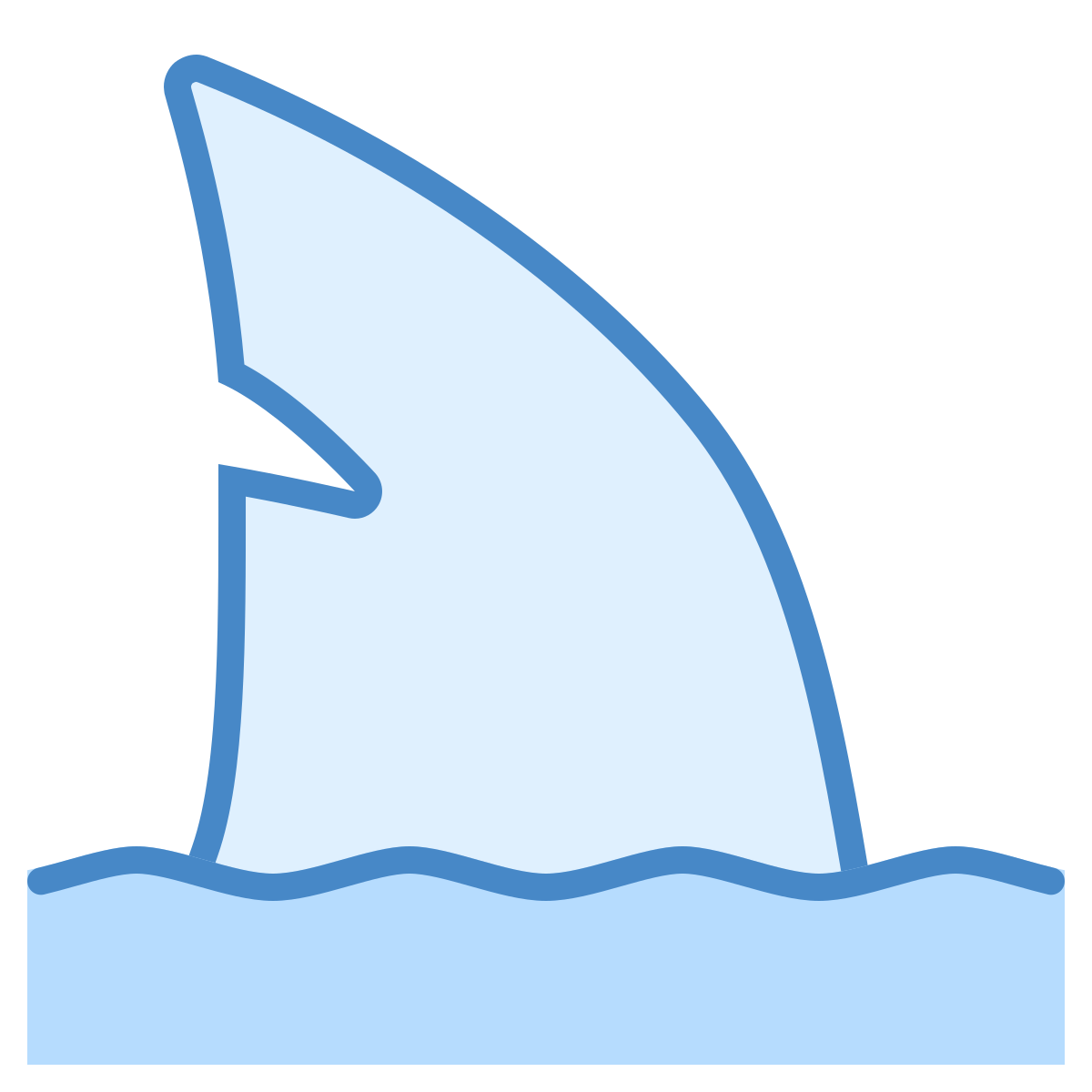 blue ui style shark icon
