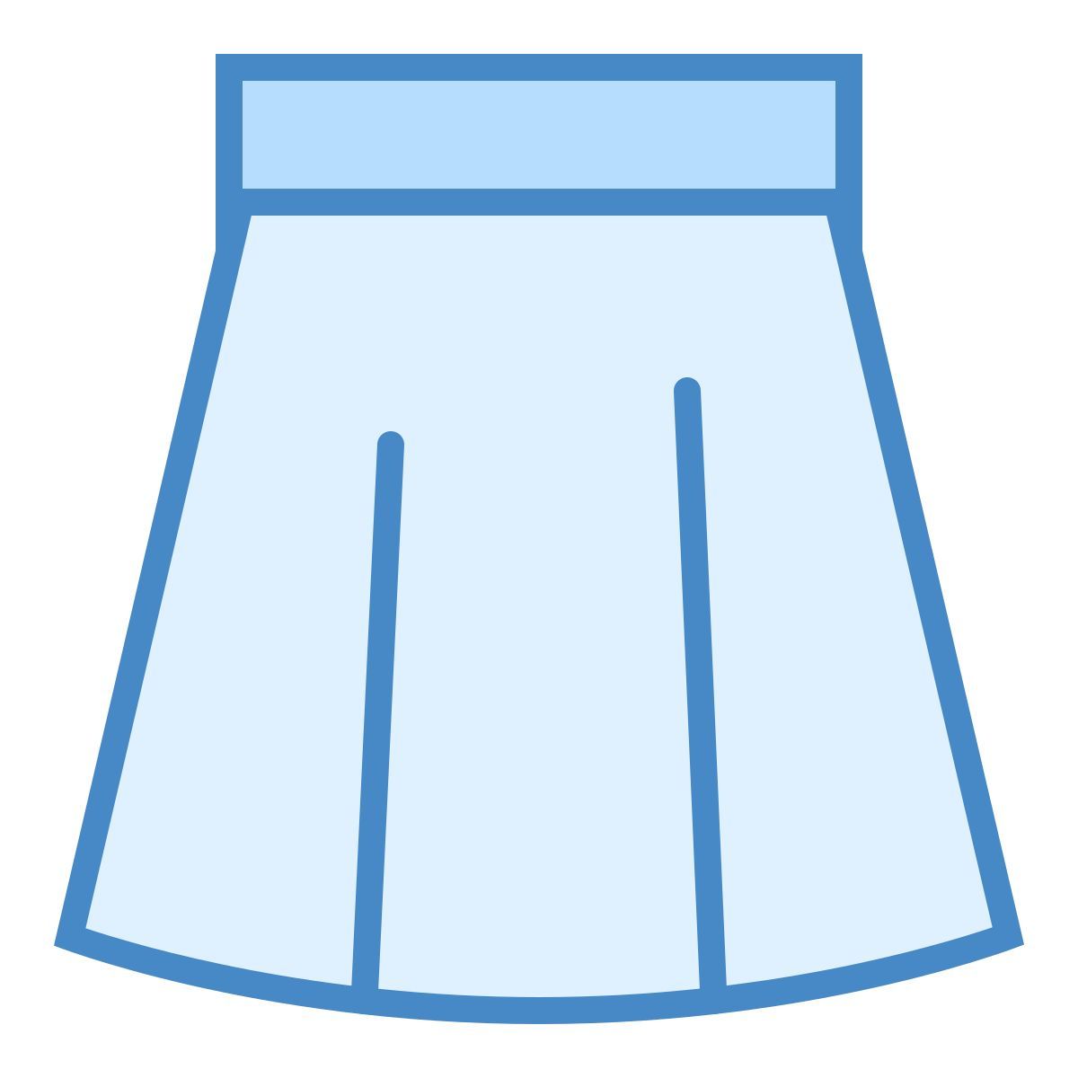 blue ui style 치마 icon