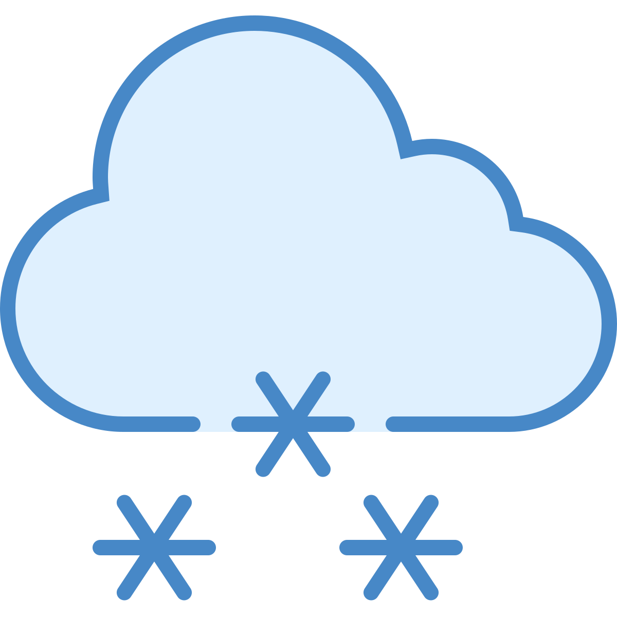 blue ui style snow icon