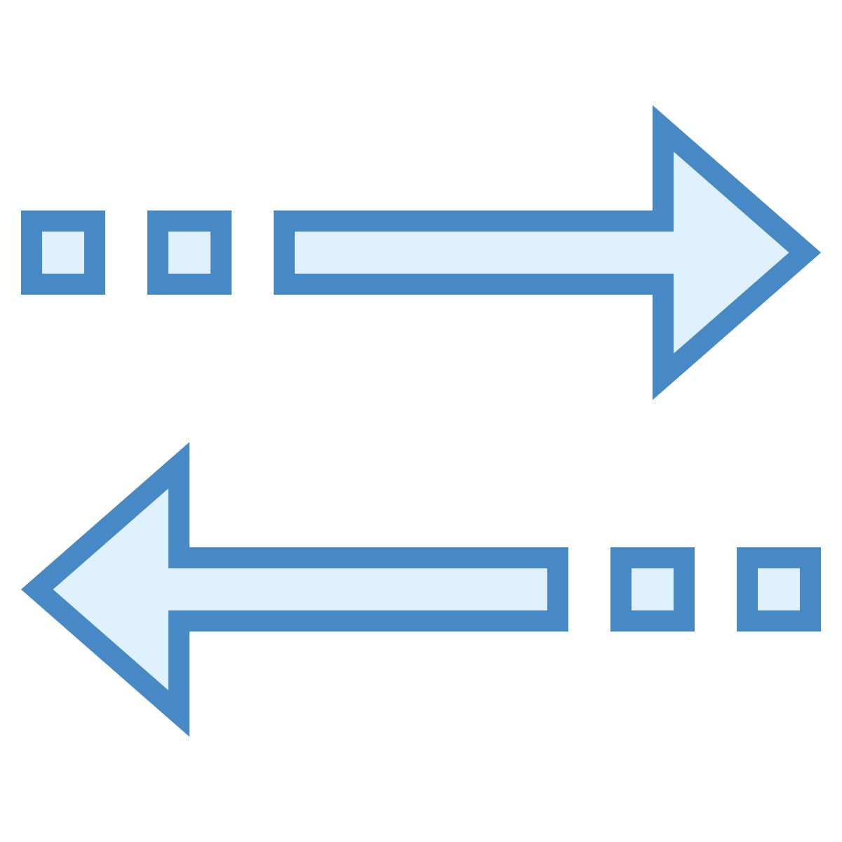 blue ui style sortierungspfeile horizontal icon