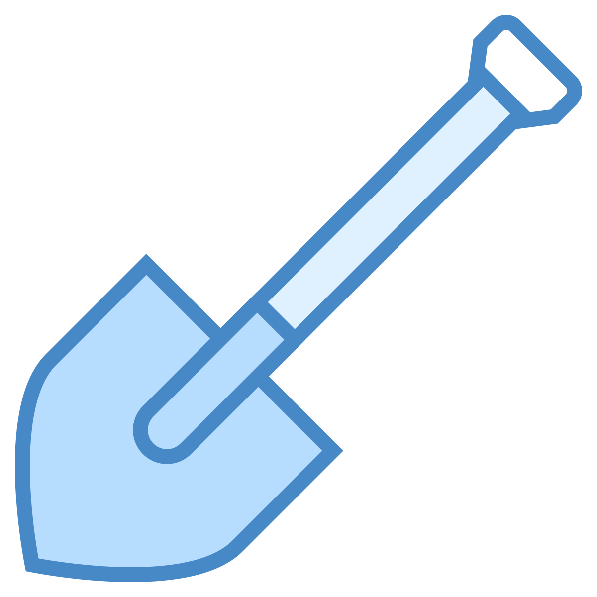 blue ui style spade icon