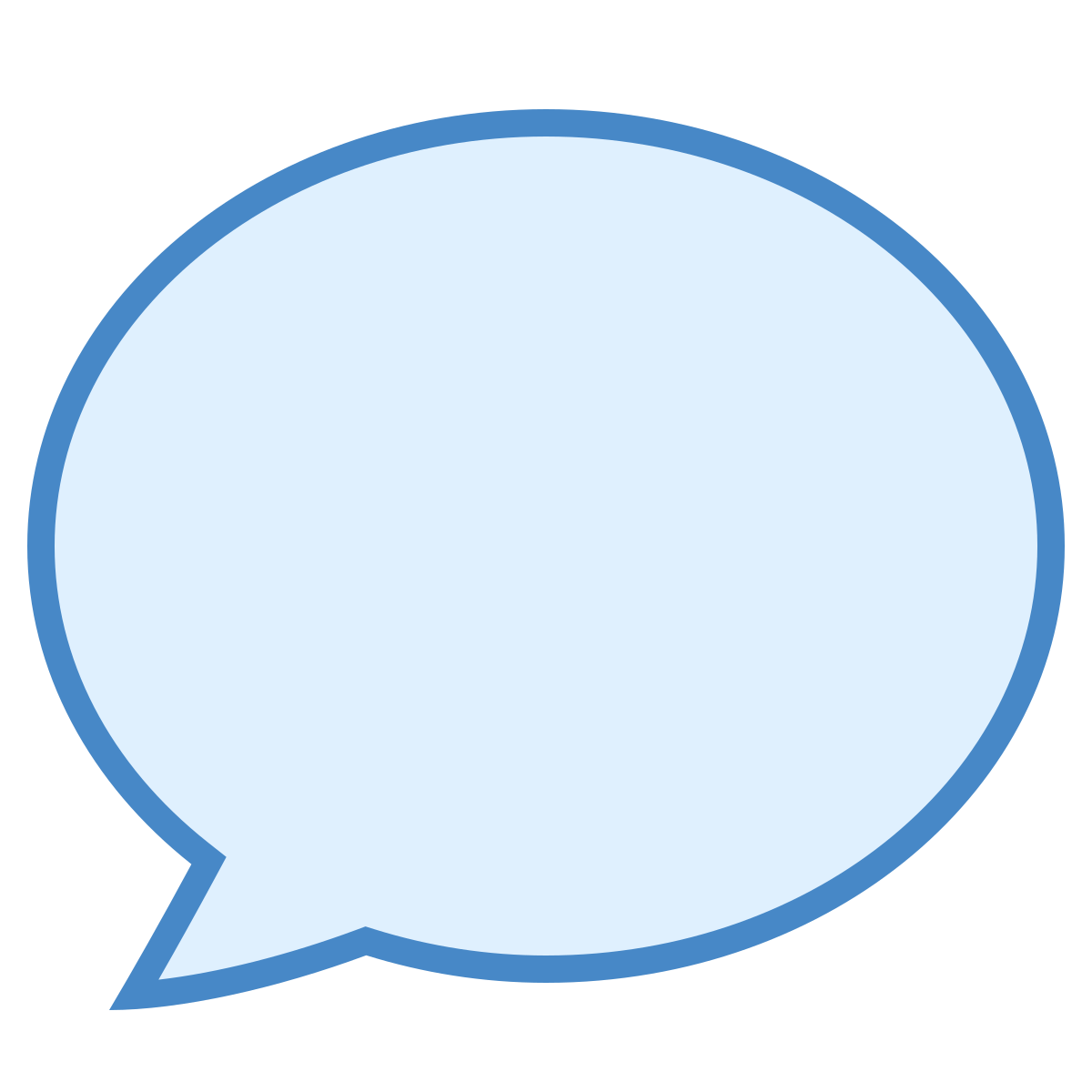 blue ui style speech bubble  v2 icon