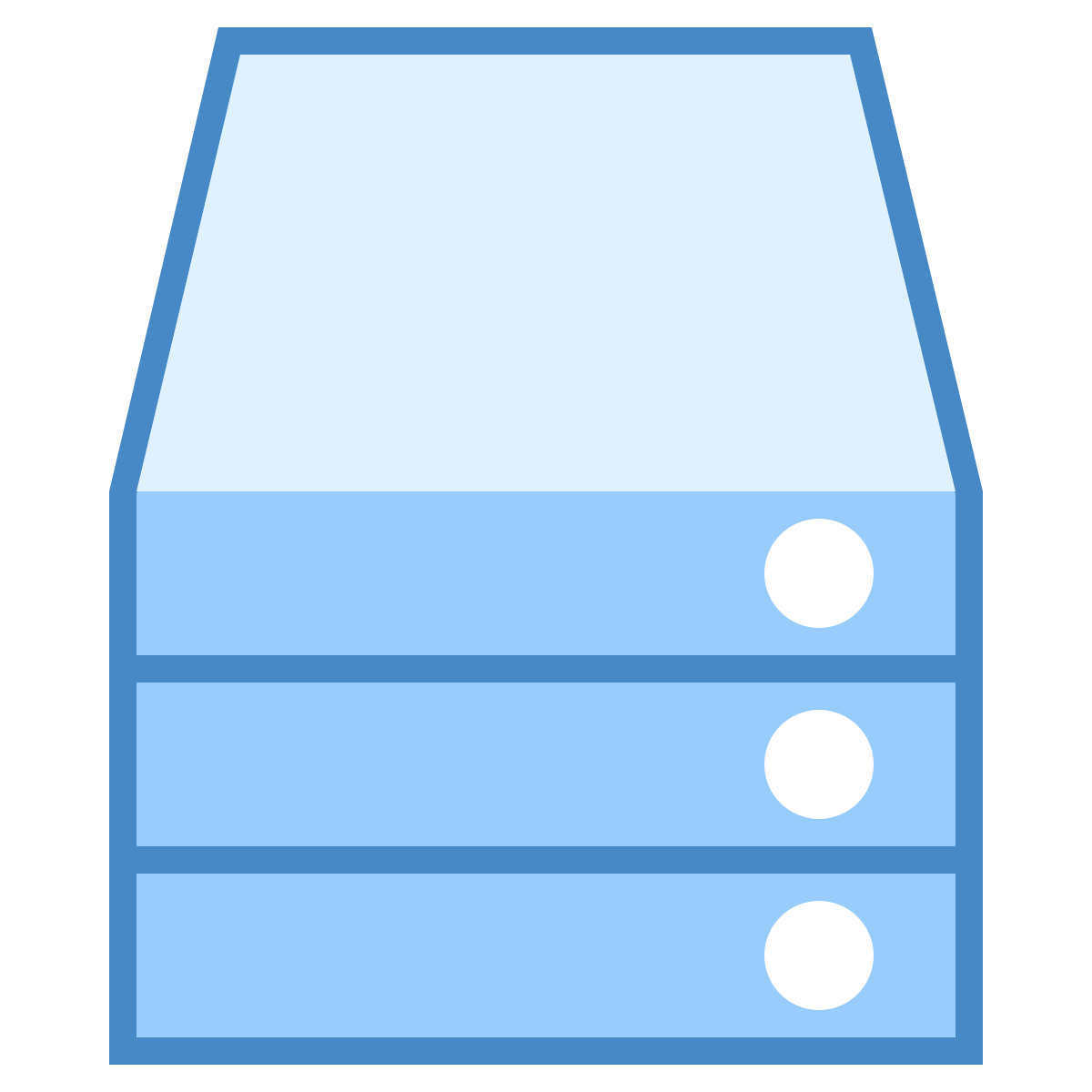 blue ui style stack icon