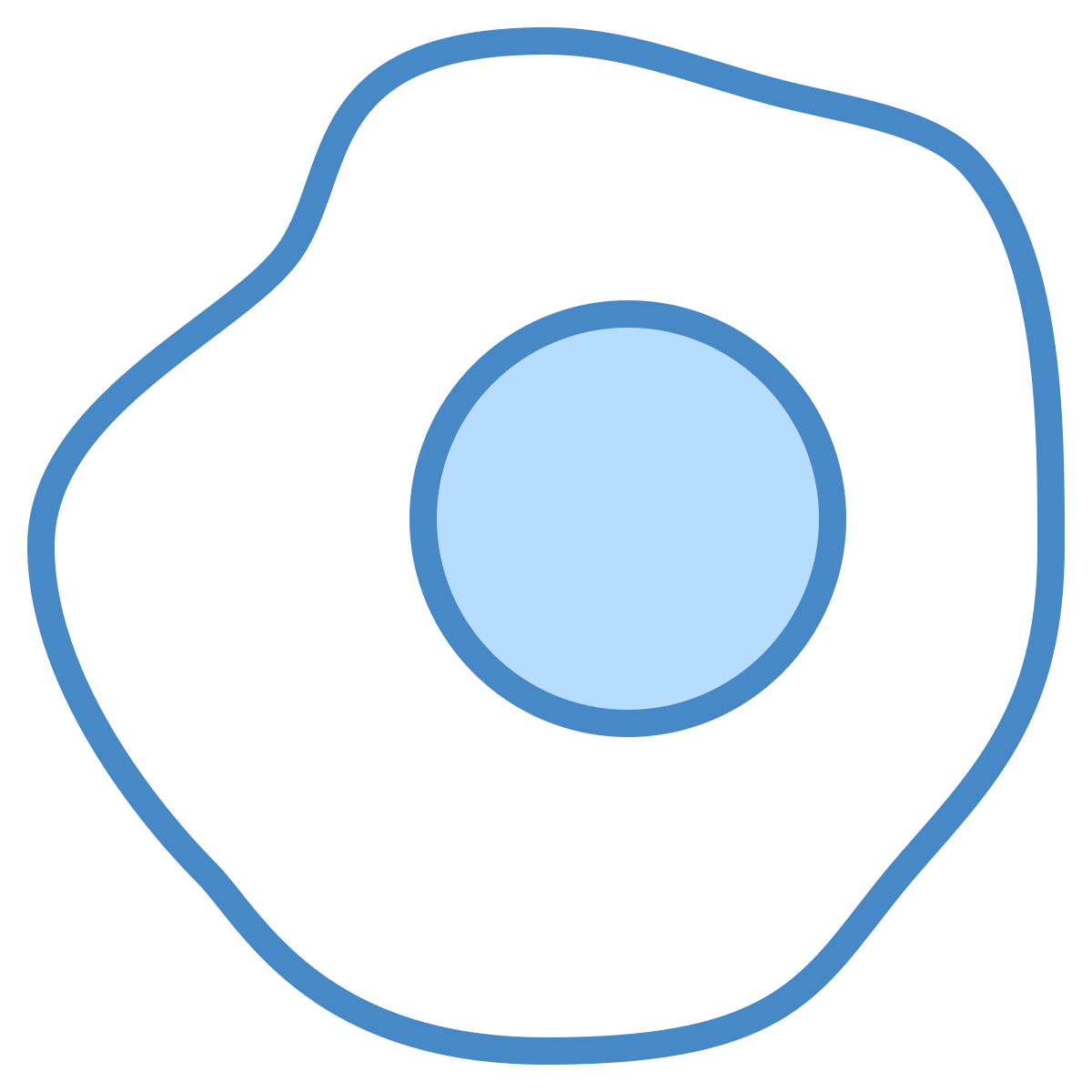 blue ui style sunny side up eggs icon