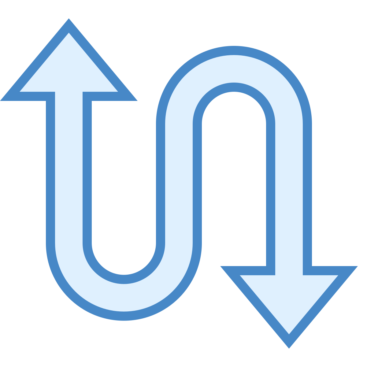 blue ui style swap icon