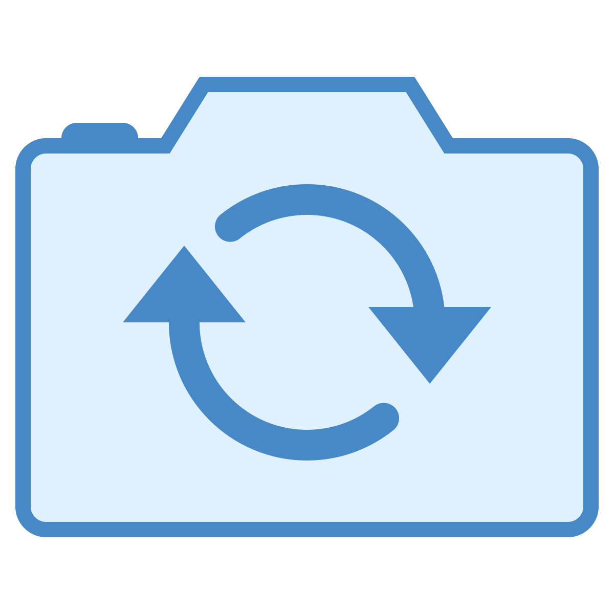 blue ui style switch camera icon