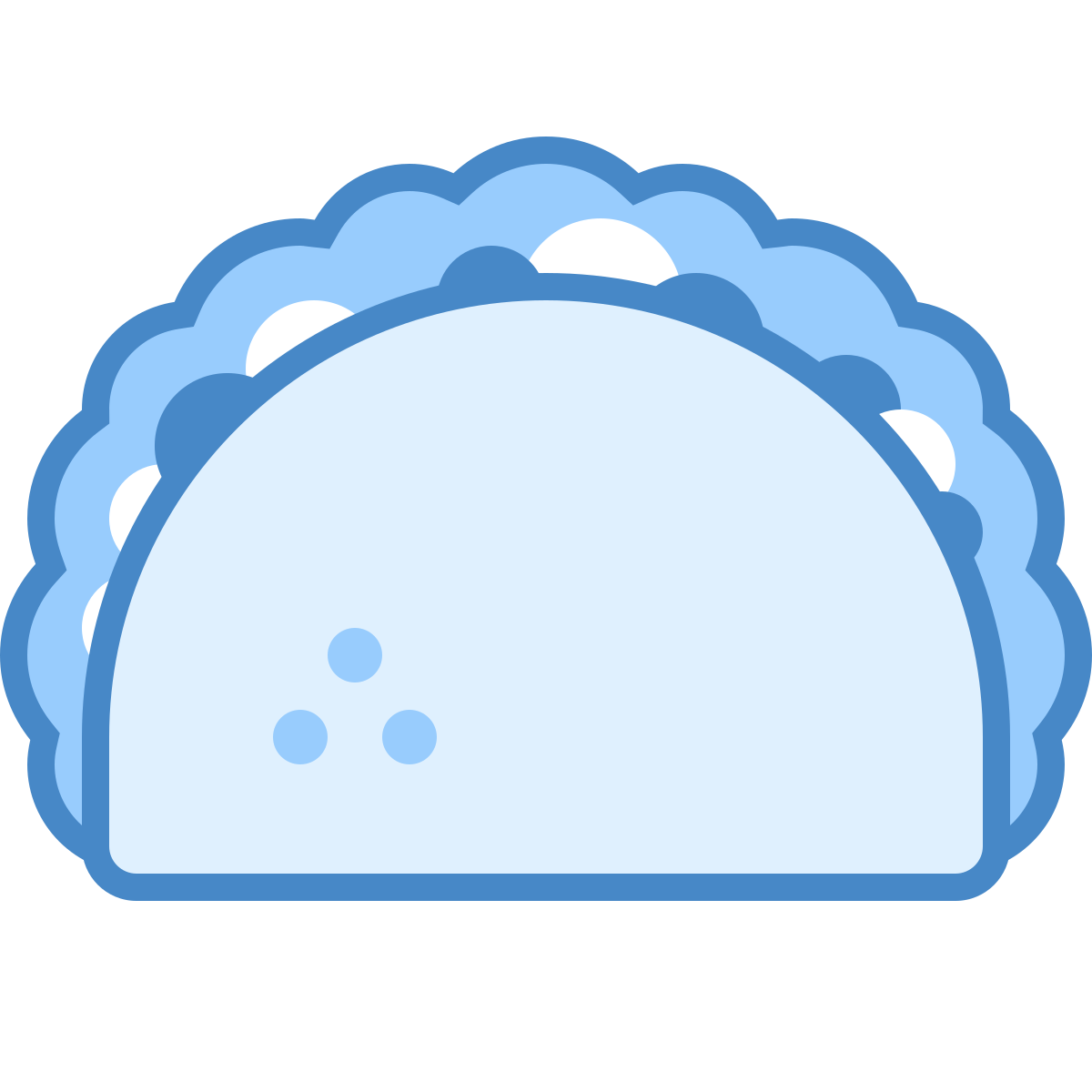 blue ui style taco icon
