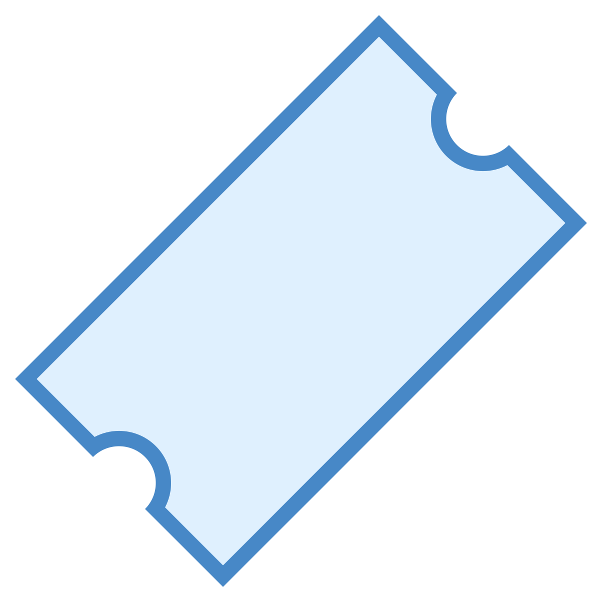 blue ui style ticket icon