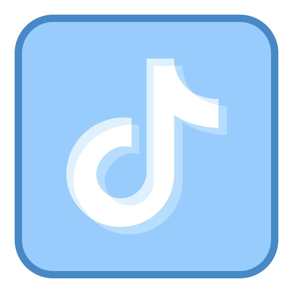 blue ui style tik의 톡 icon