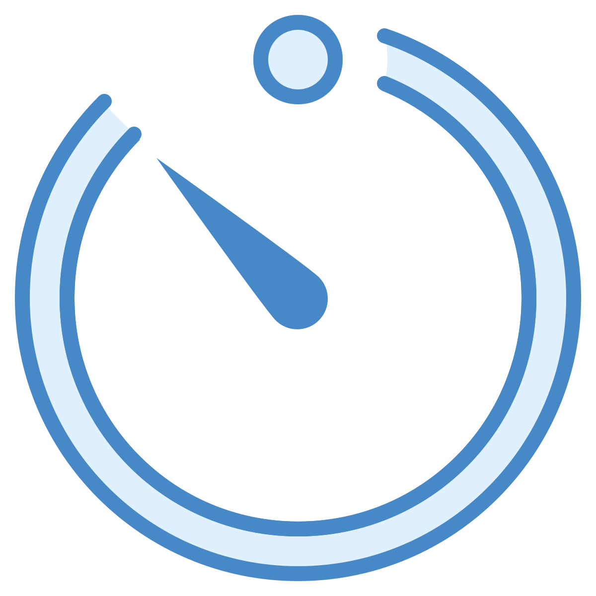 blue ui style timer icon