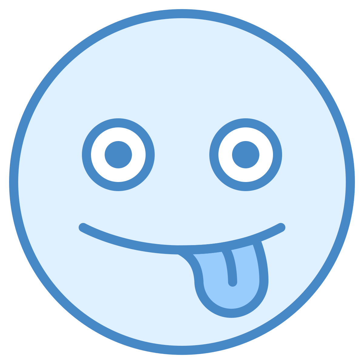 blue ui style tongue out  v2 icon