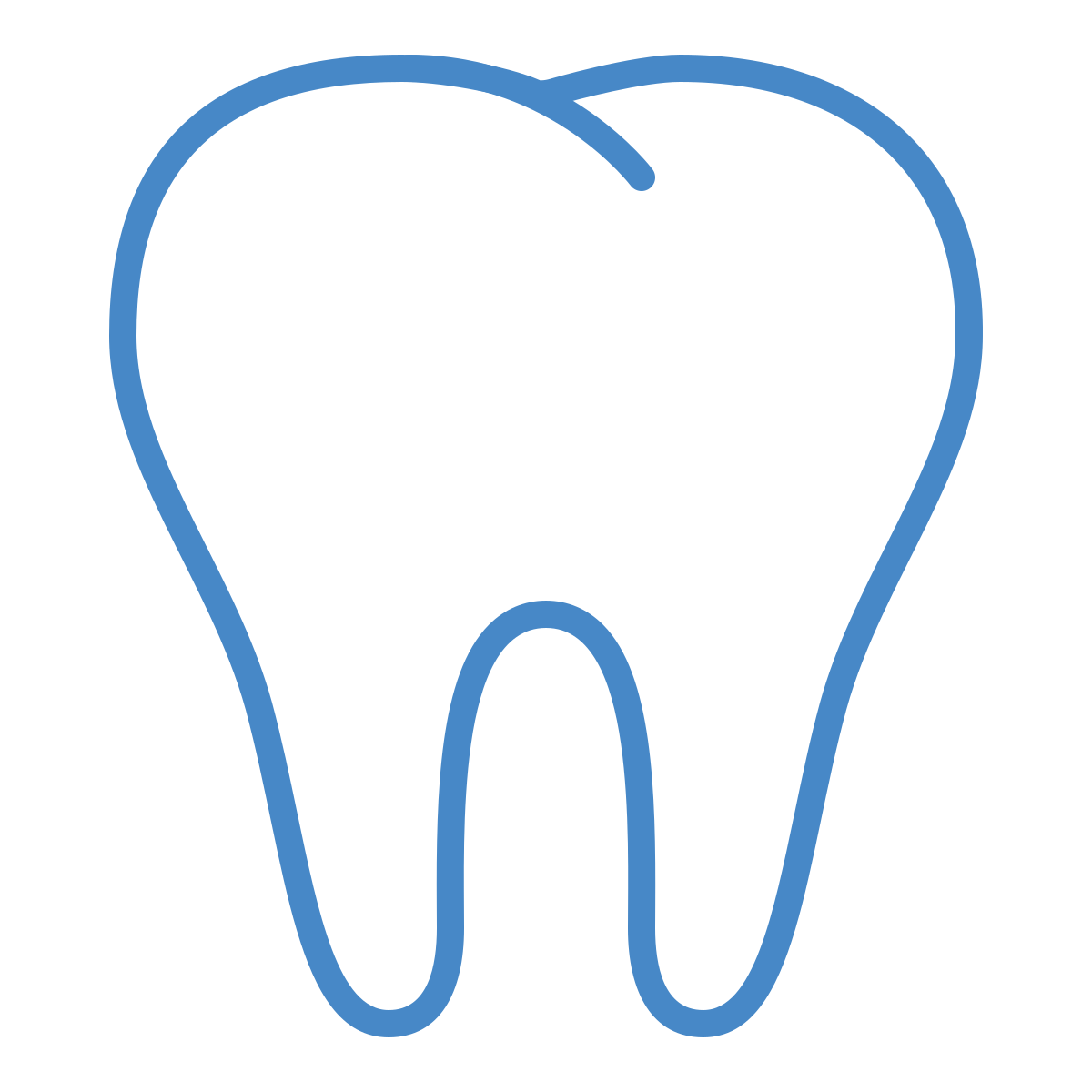 blue ui style tooth icon