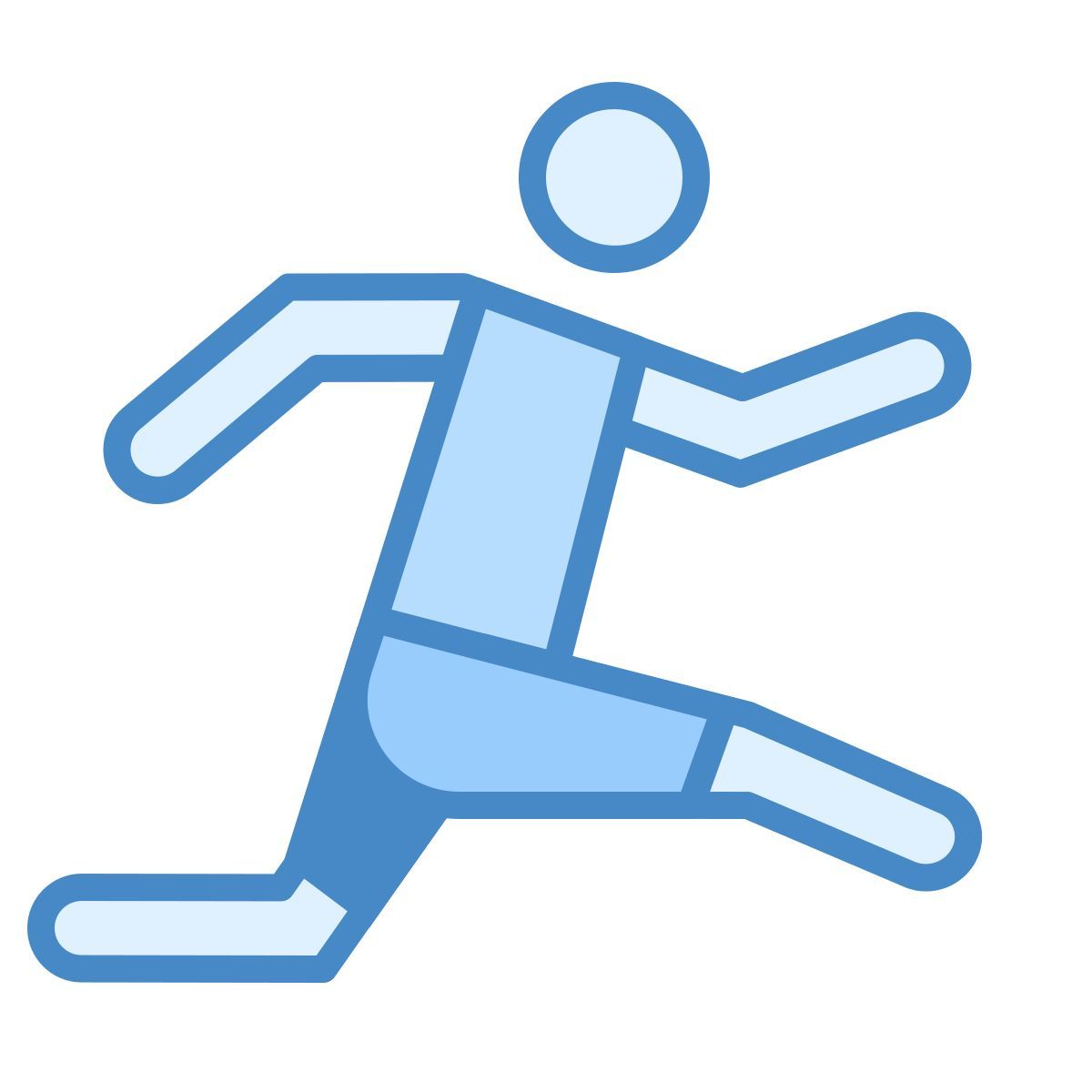 blue ui style pista y campo icon