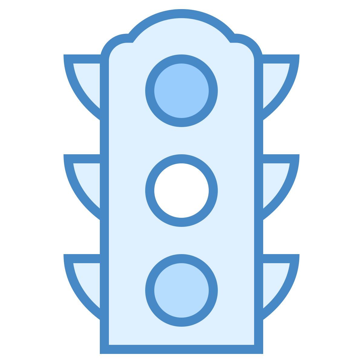 blue ui style semaforo icon