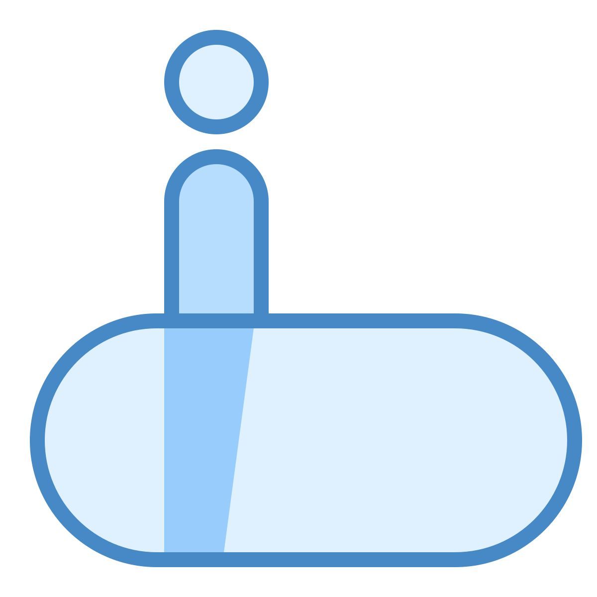 blue ui style 여행자 icon