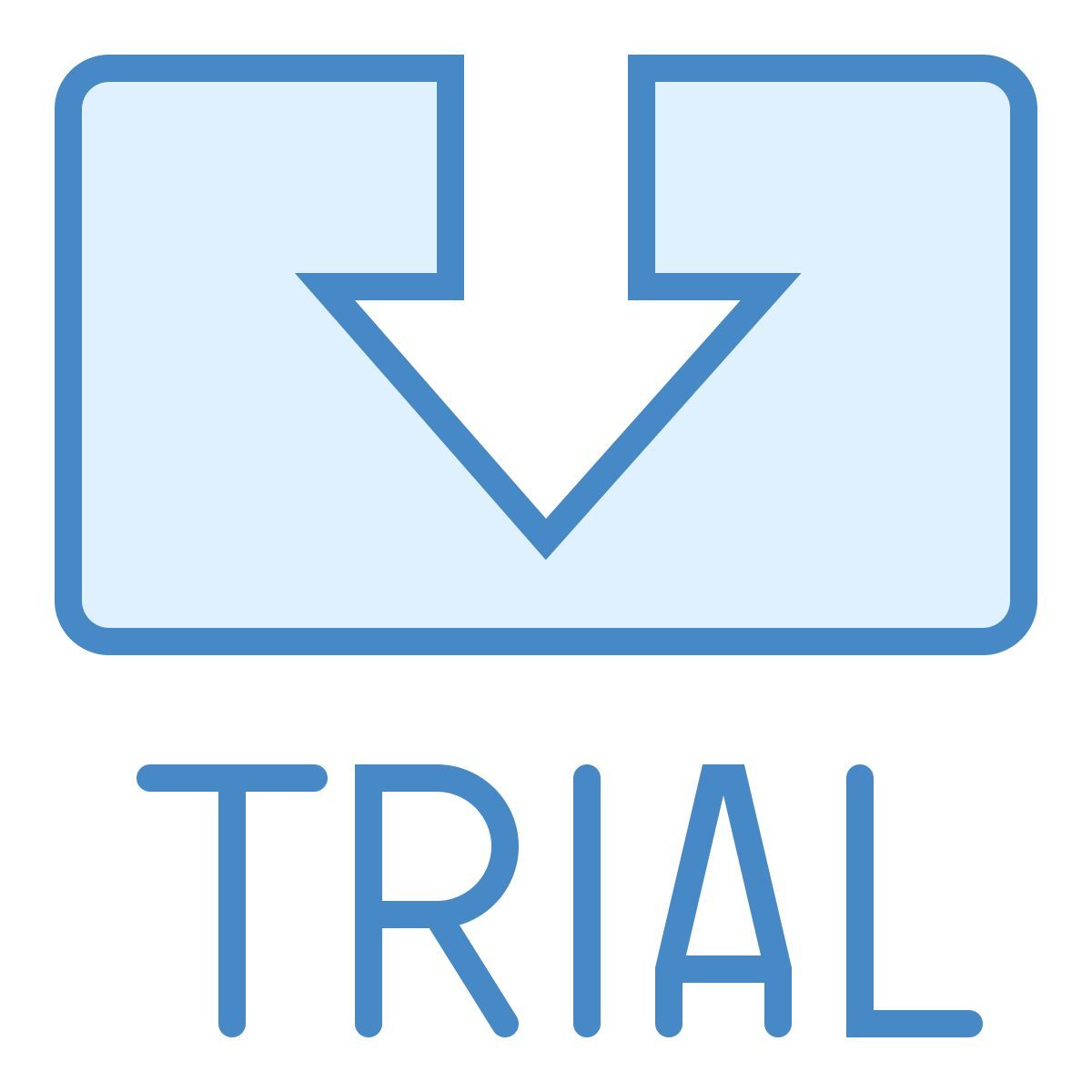 blue ui style 试用版 icon