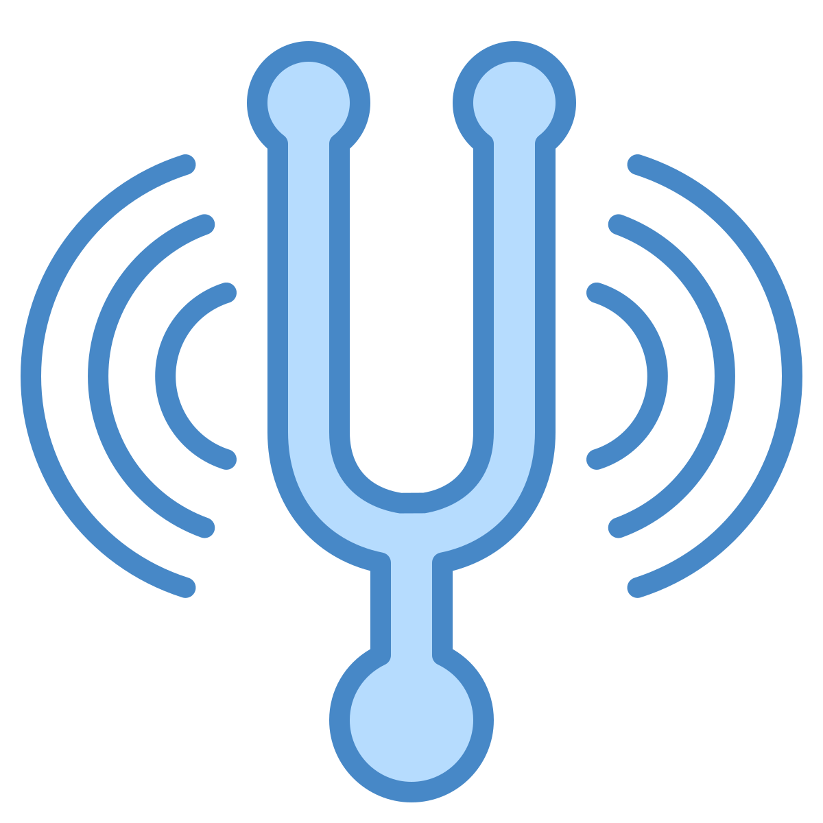 blue ui style tuning fork icon