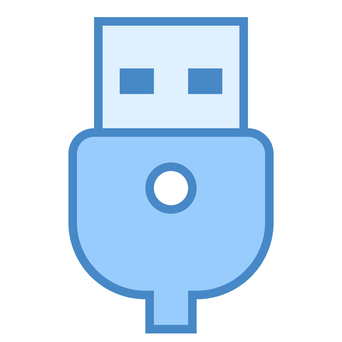 blue ui style usb on icon