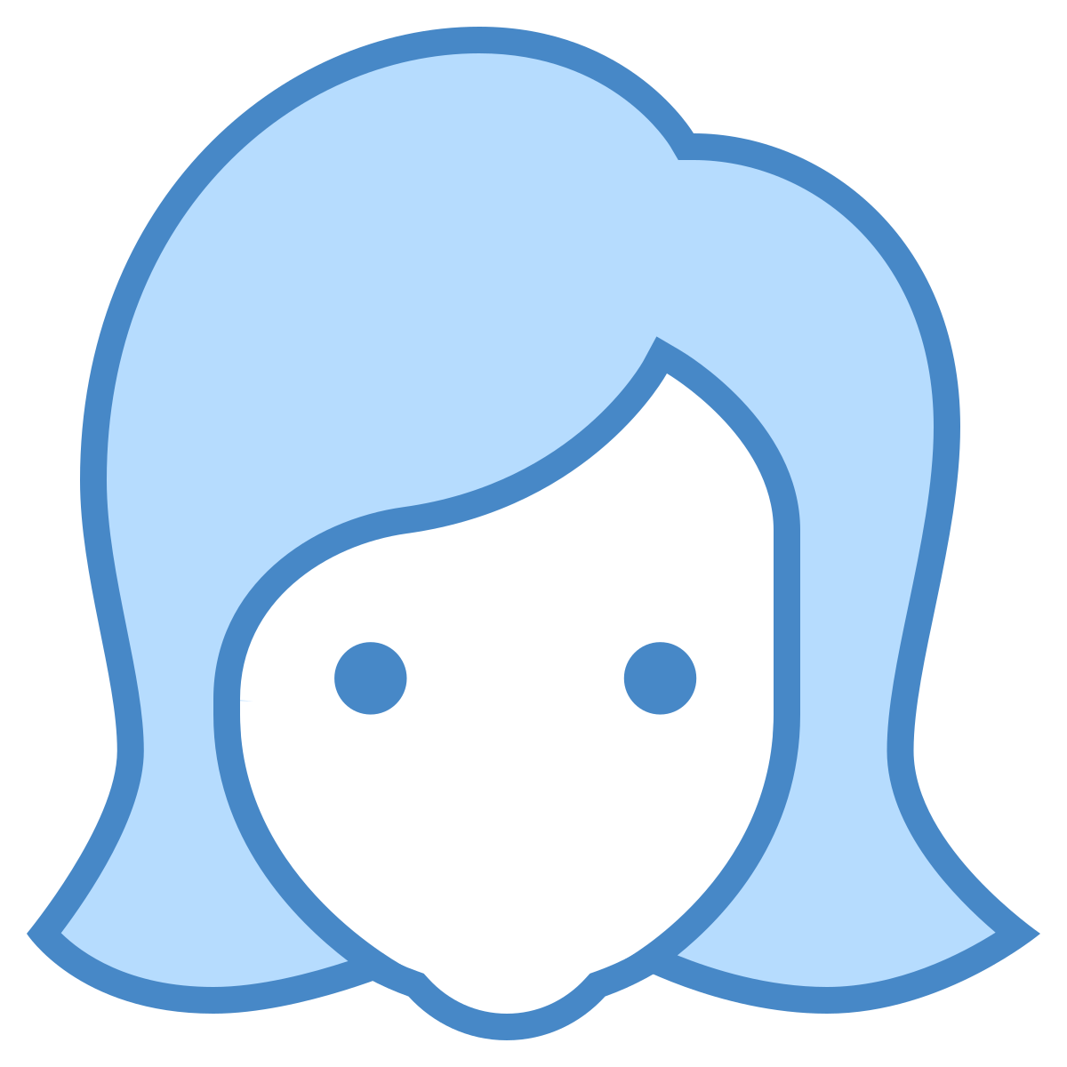 blue ui style user female icon