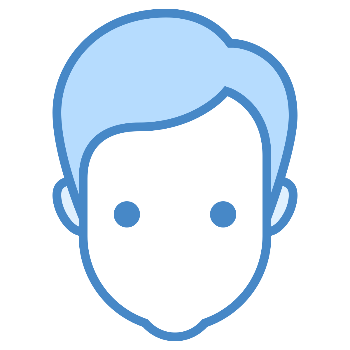 blue ui style user male icon