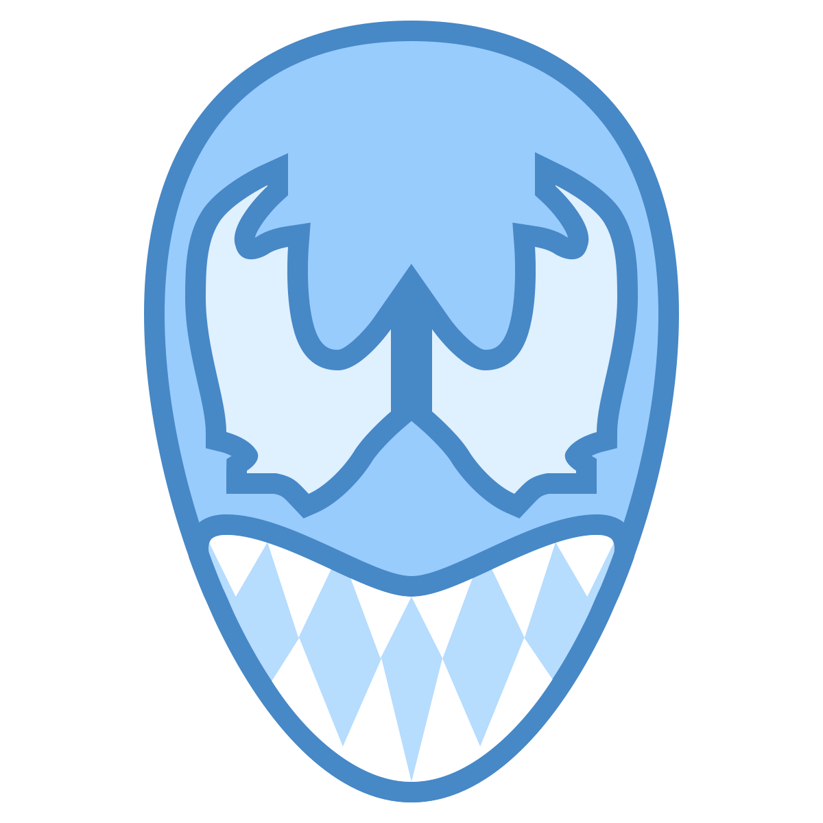 blue ui style venom head icon