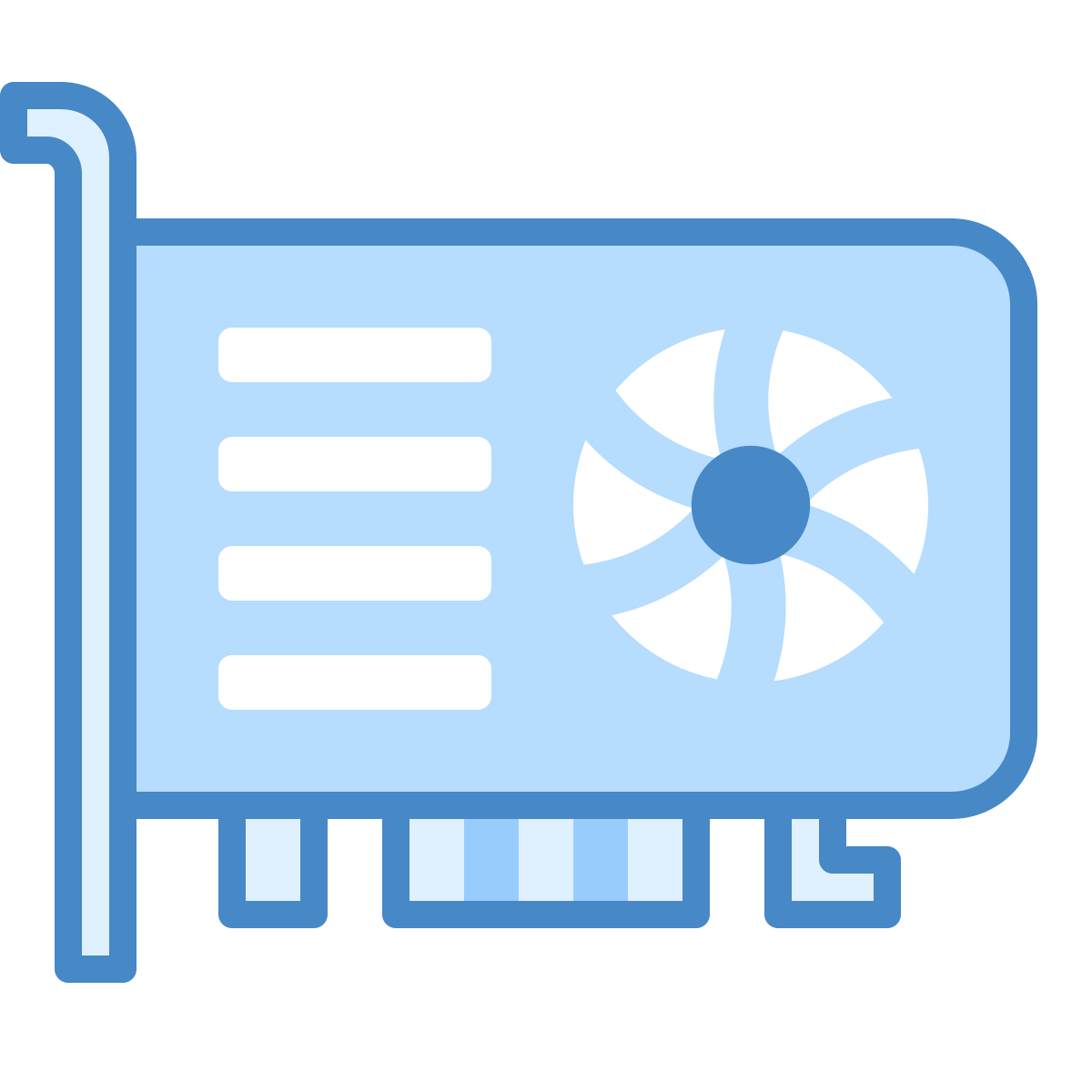 blue ui style video card icon