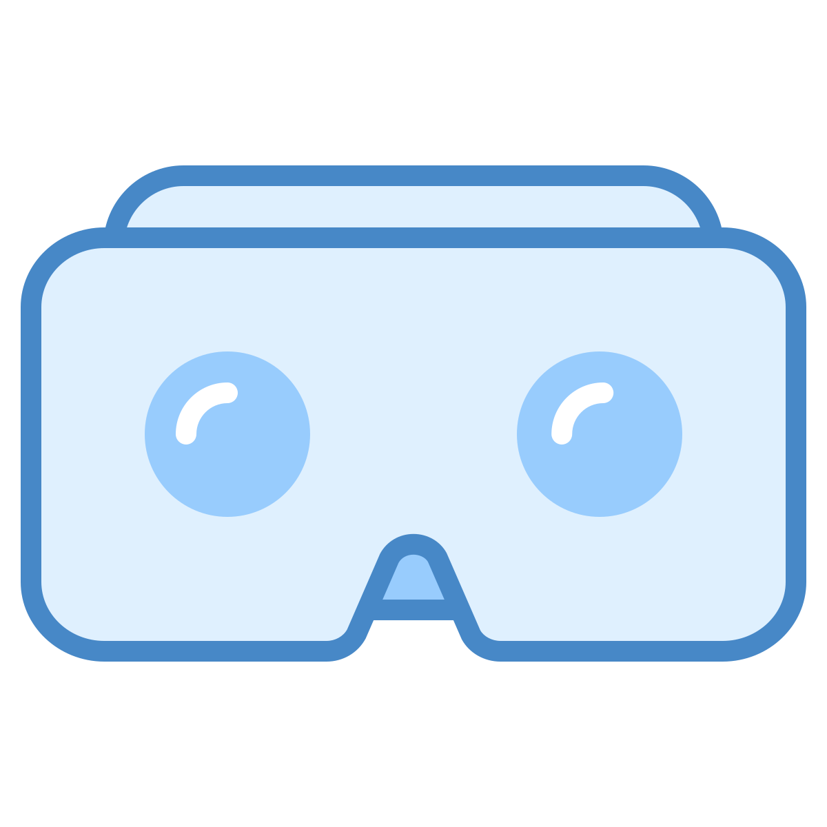 blue ui style virtual reality icon