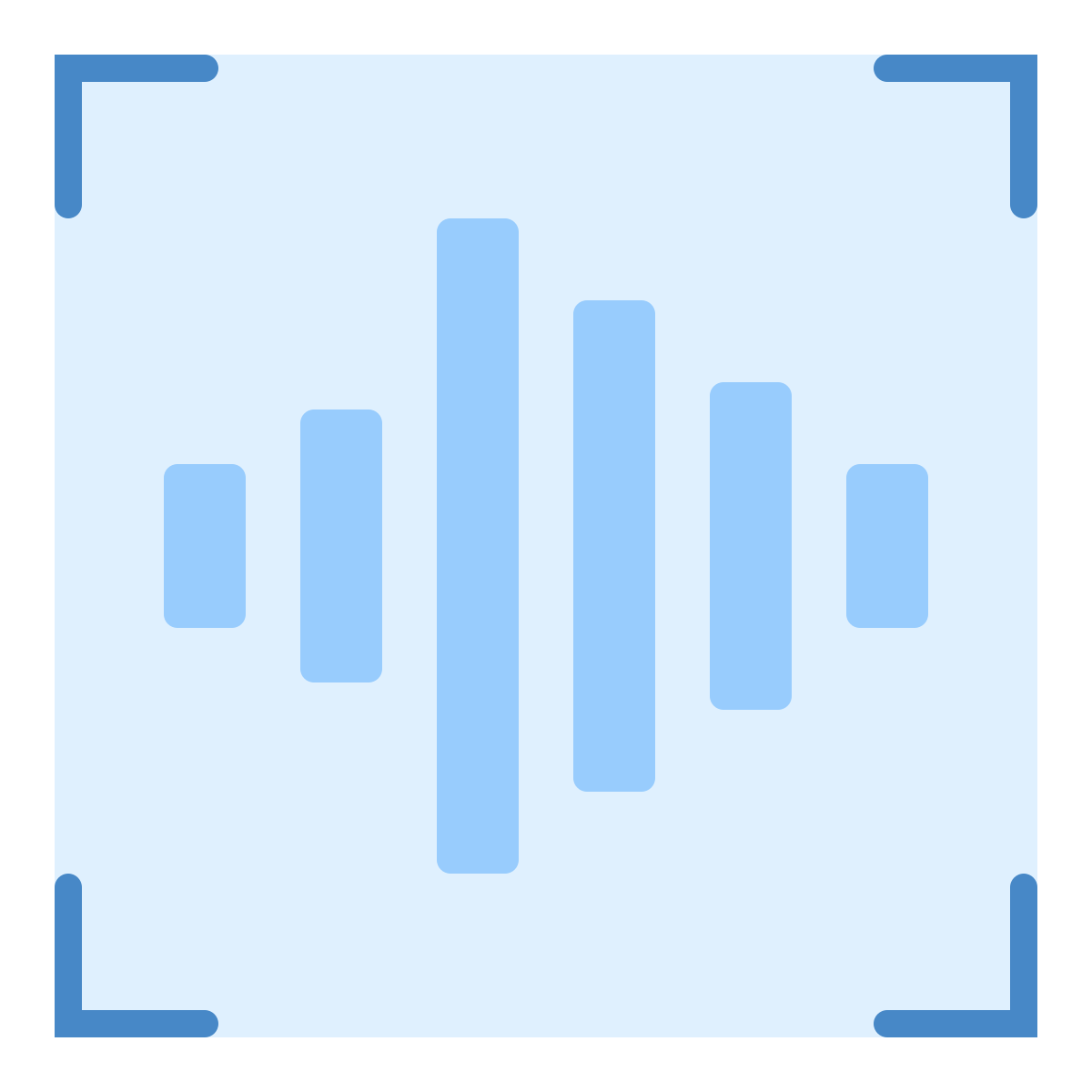 blue ui style voice id icon
