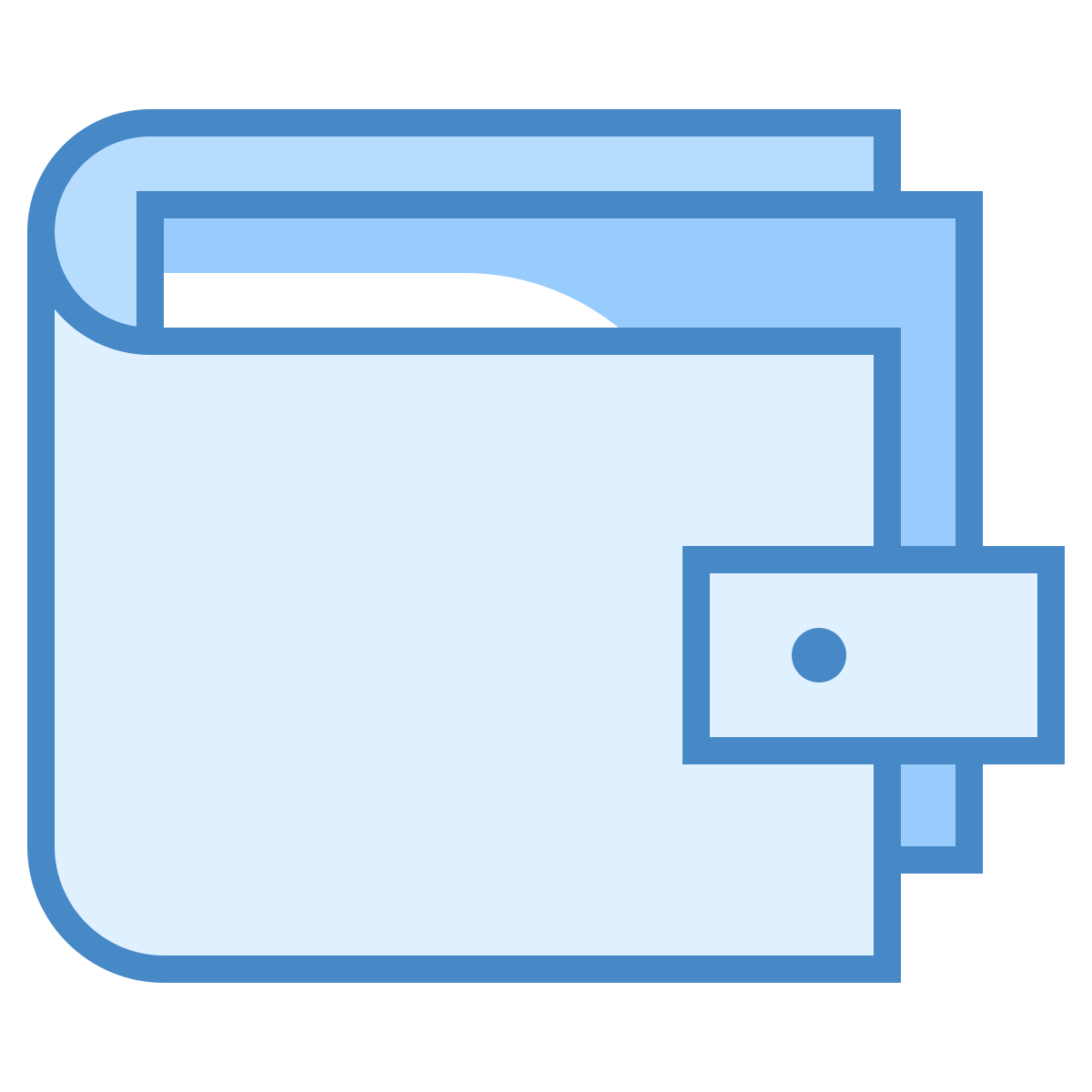 blue ui style wallet icon