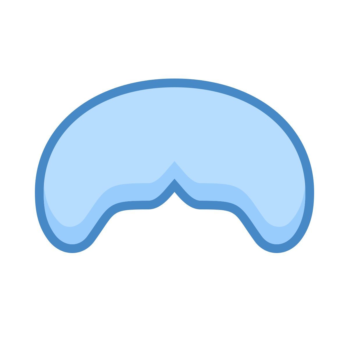 blue ui style walross schnurrbart icon