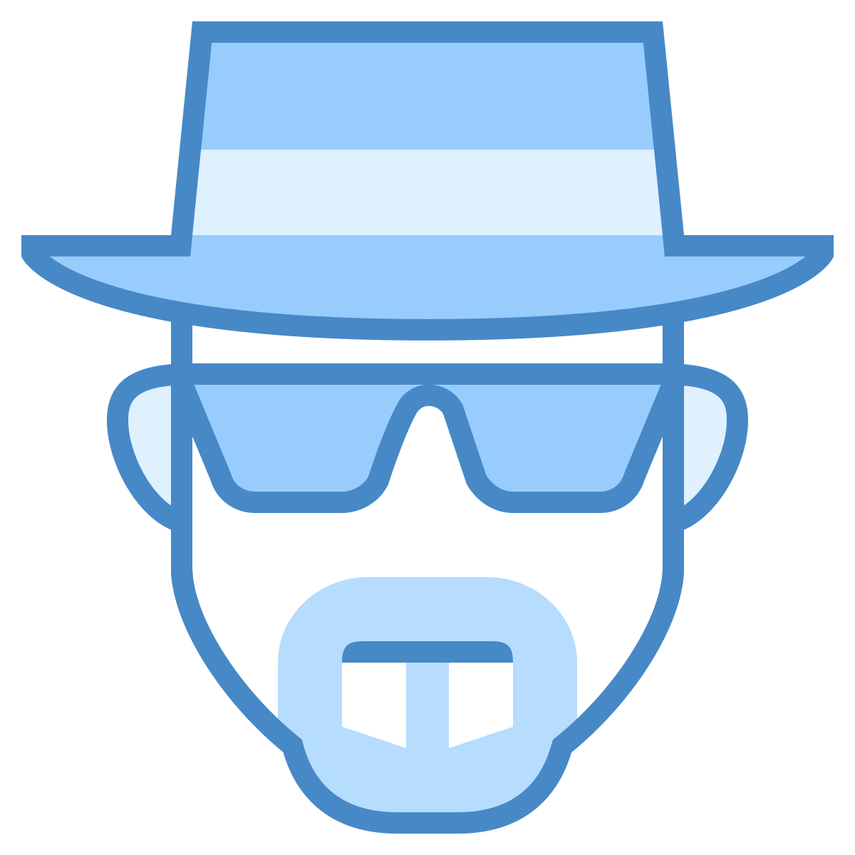 blue ui style walter white icon