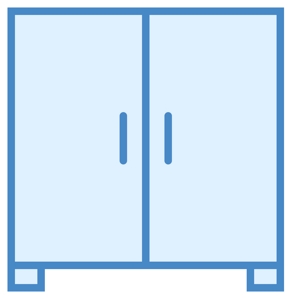 blue ui style wardrobe icon