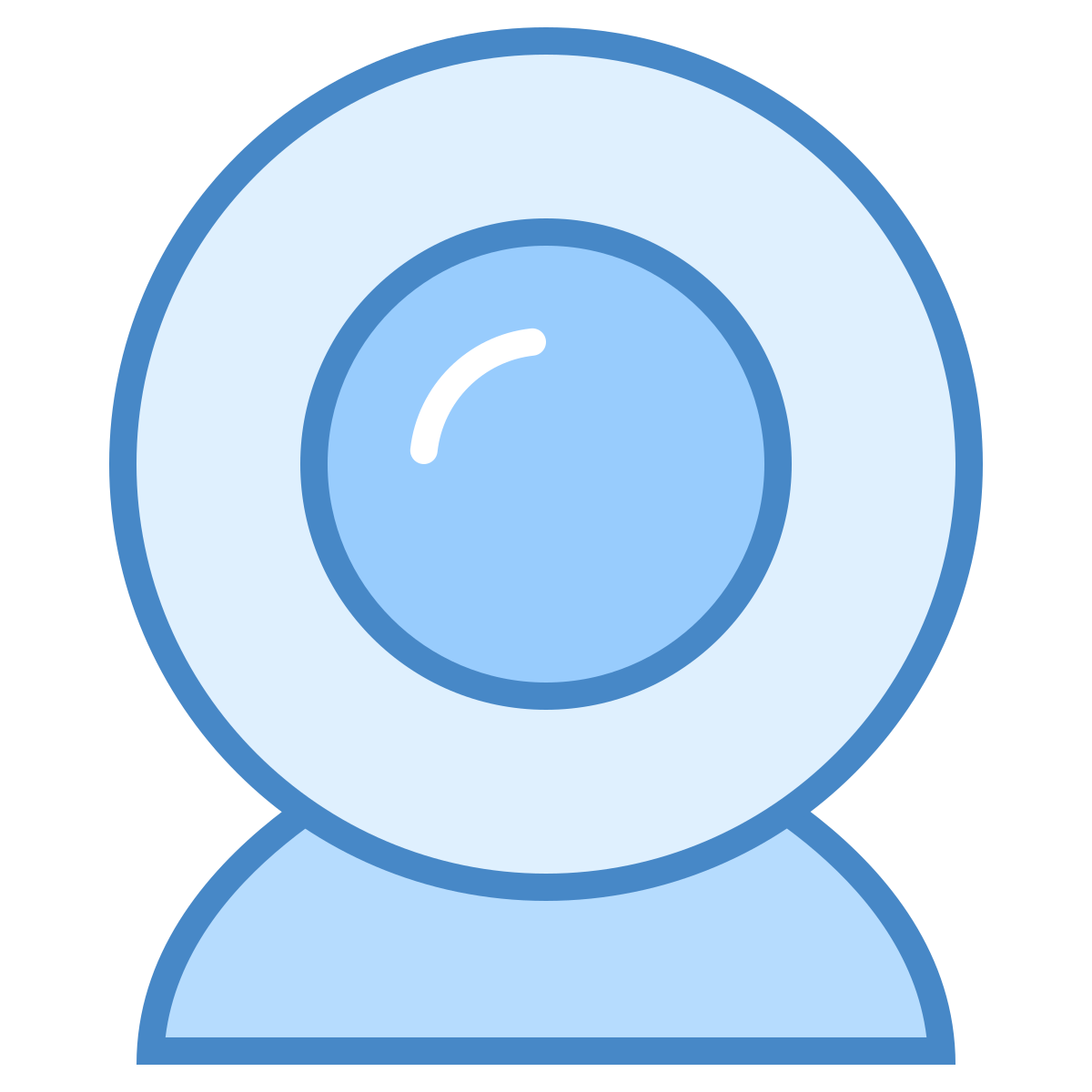 blue ui style webcam icon